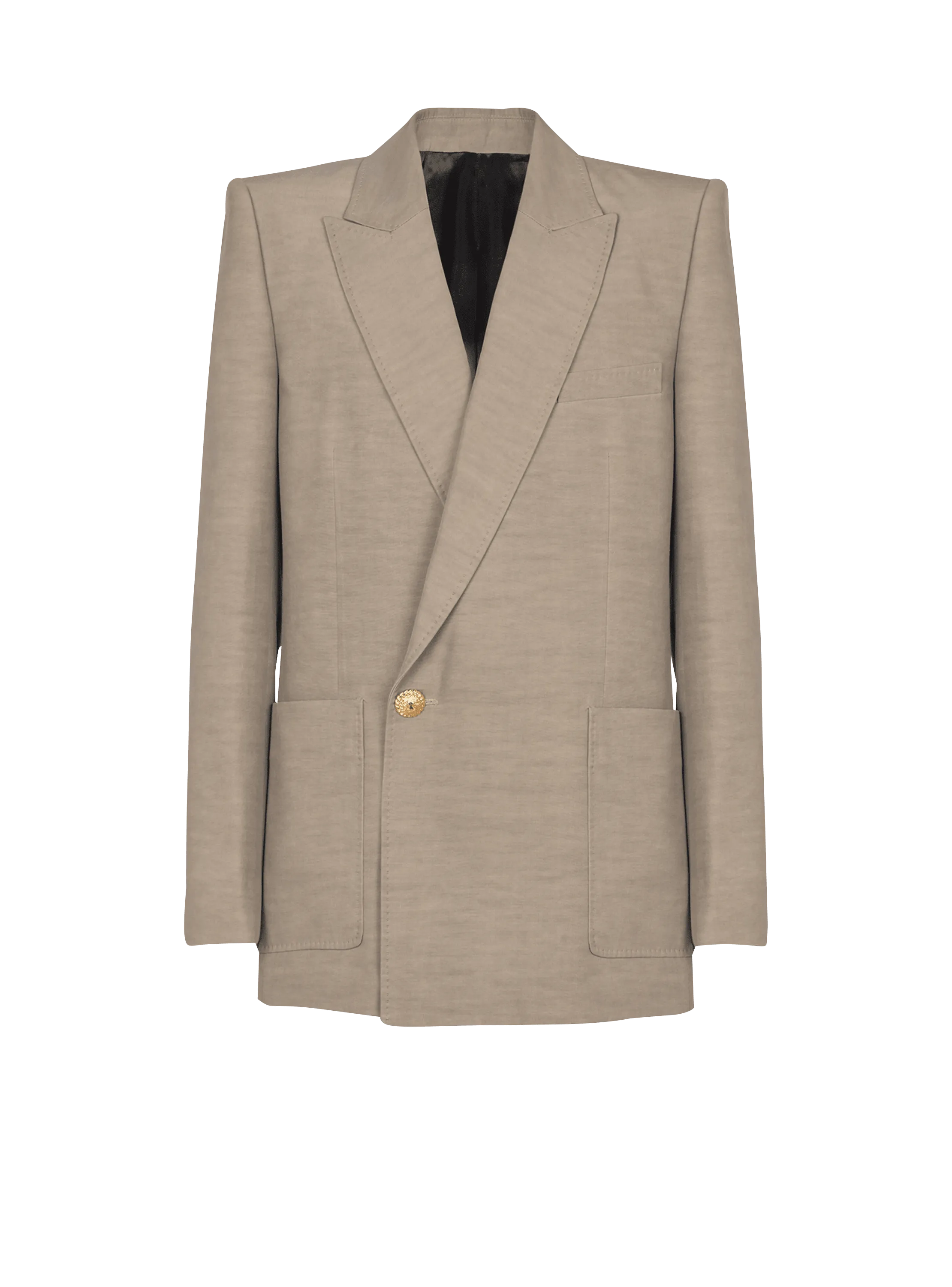 1-button tailored cupro jacket