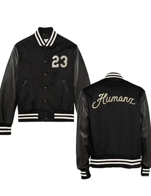 23 Humanz Black Varsity Letterman Jacket - William Jacket