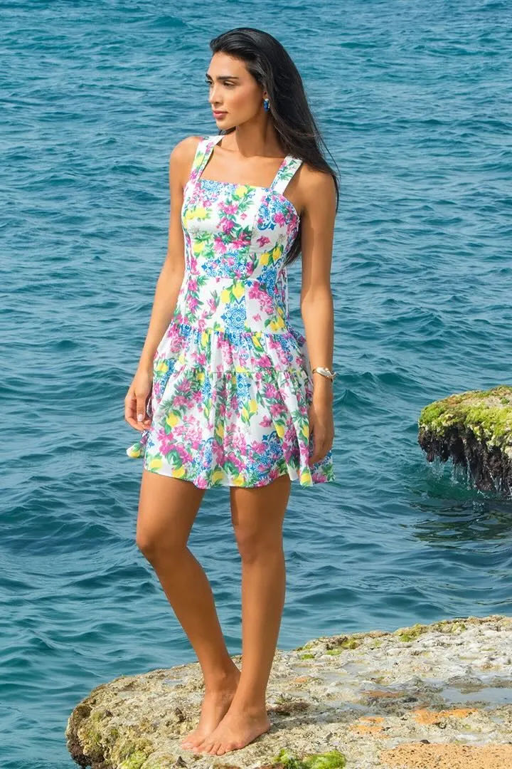 A-line floral dress