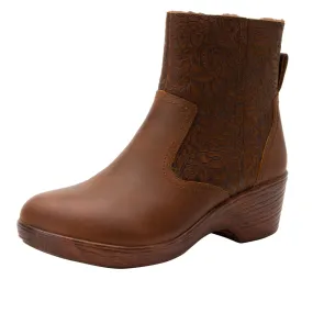 Alegria Womens Scarlett Zip Up Boots-Tawny