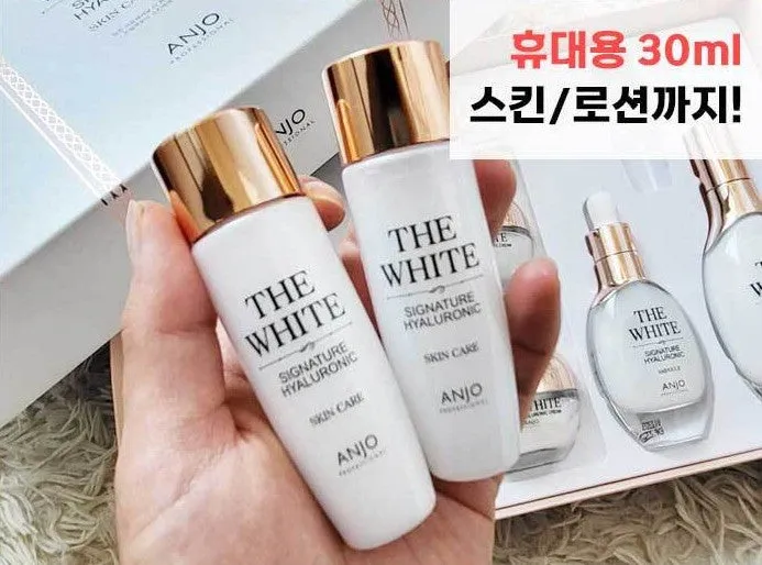 Anjo The White Skin care 6 Sets Signature Hyaluronic Blemish Glutathione Anti-ageing Wrinkles Dark Circles Finelines Gifts White