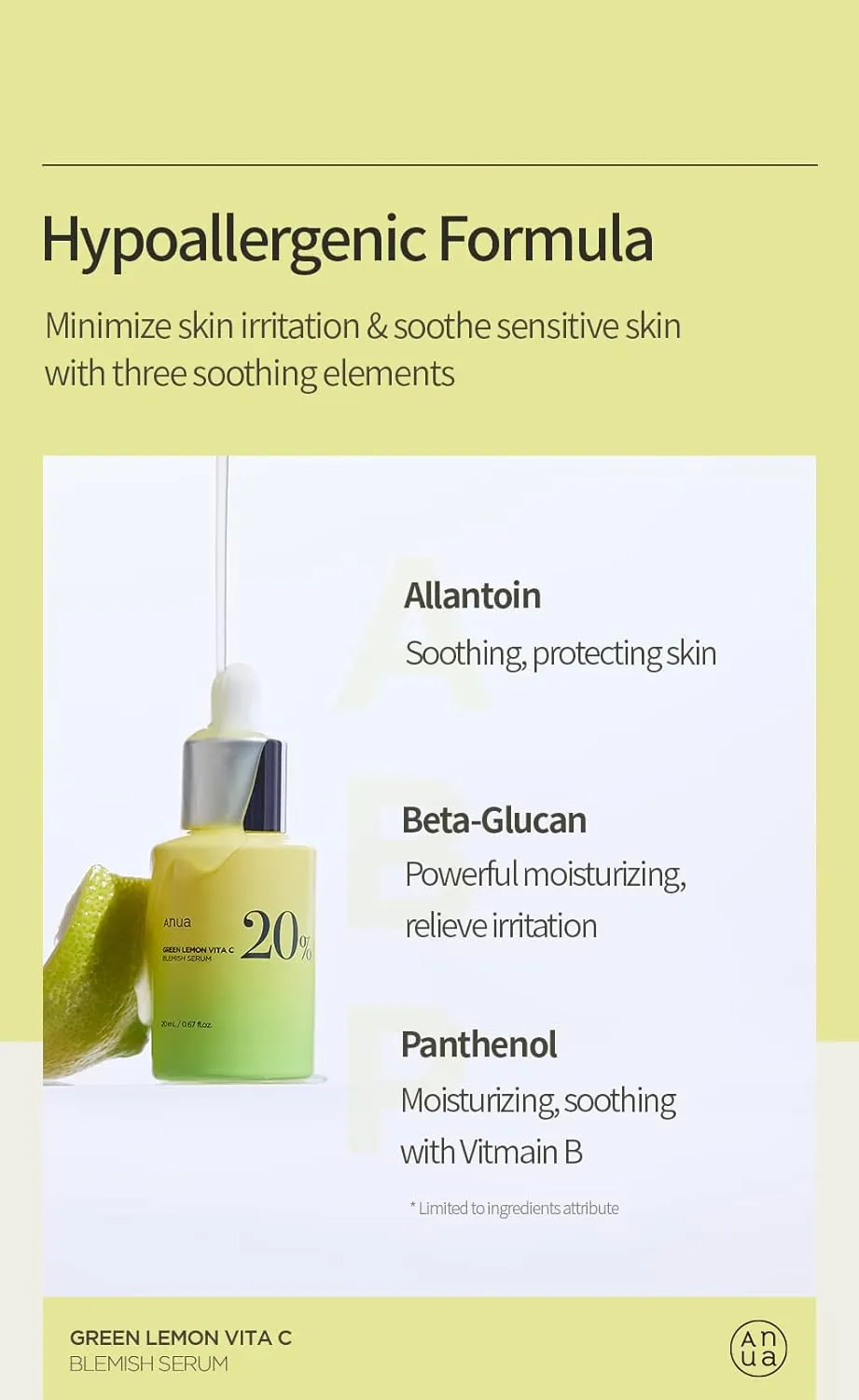 Anua Green Lemon Vitamin C Blemish Serum 20ML