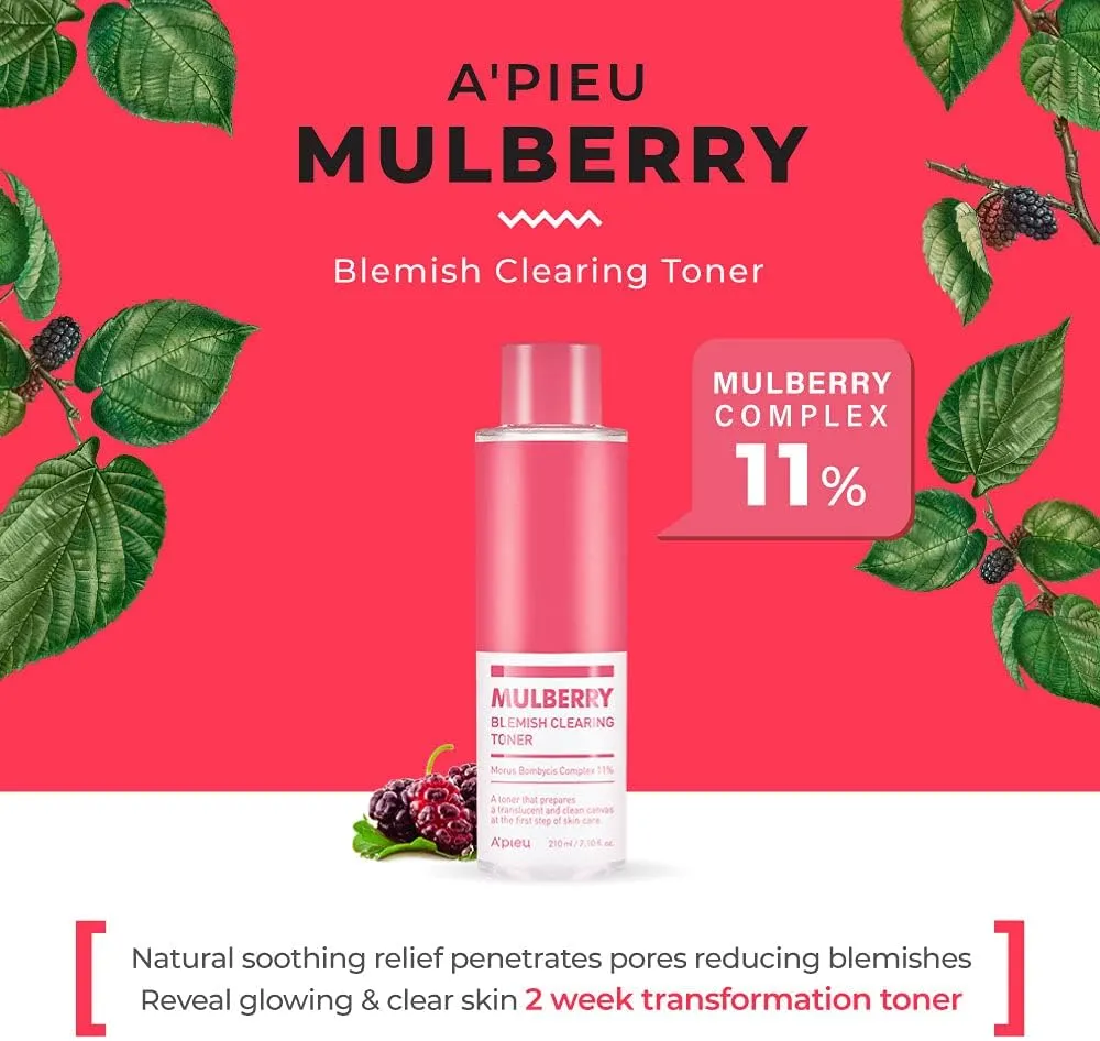 A'pieu Mulberry Blemish Clearing Toner - 210ML