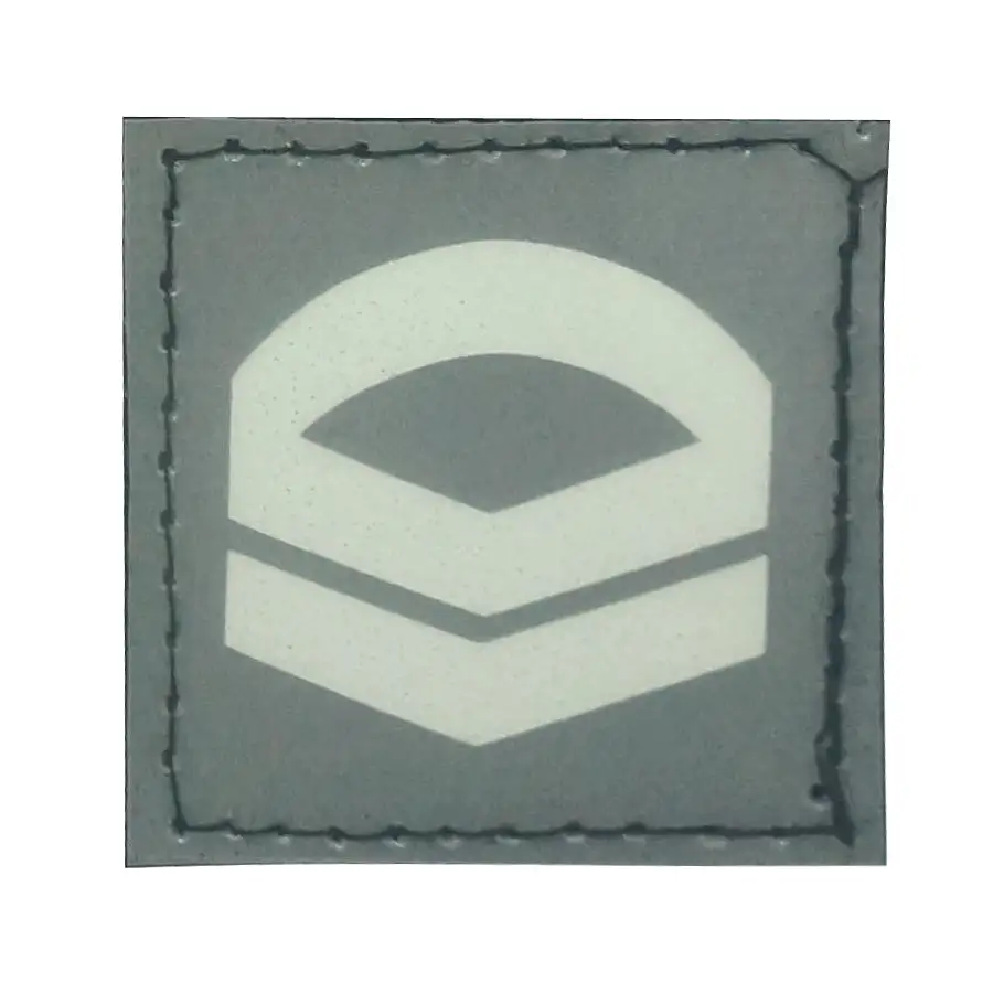 BLUE GLOW IN THE DARK RANK PATCH - CORPORAL