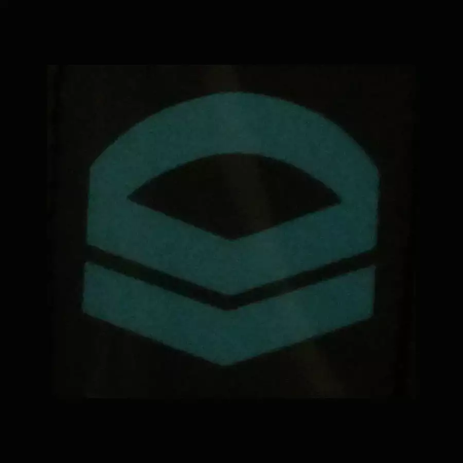 BLUE GLOW IN THE DARK RANK PATCH - CORPORAL