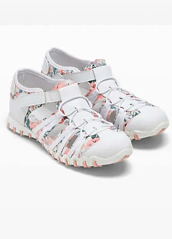 bonprix Cut-Out Floral Trainers | Grattan