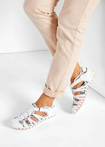 bonprix Cut-Out Floral Trainers | Grattan