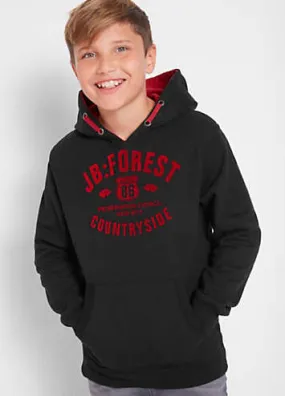 bonprix Kids Long Sleeve Printed Hoodie in Sustainable Material | Grattan