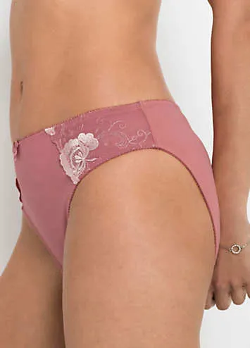 bonprix Pack of 2 Embroidered Briefs | Grattan