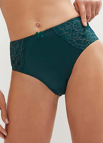 bonprix Pack of 2 Lace Trim Full Briefs | Grattan