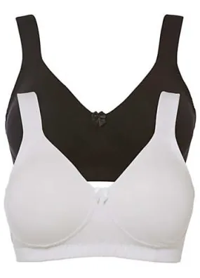 bonprix Pack of 2 Non Wired Minimiser Bras | Grattan