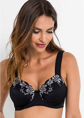 bonprix Pack of 2 Underwired Embroidered Bras | Grattan