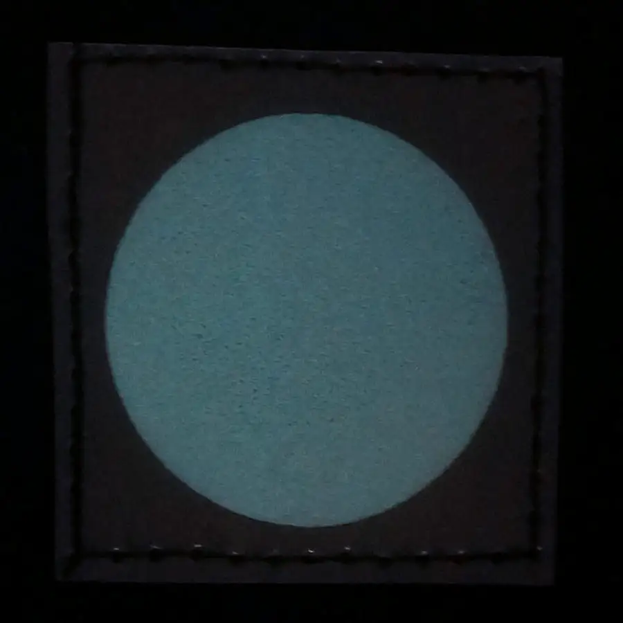 CIRCLE GITD PATCH - BLUE GLOW IN THE DARK