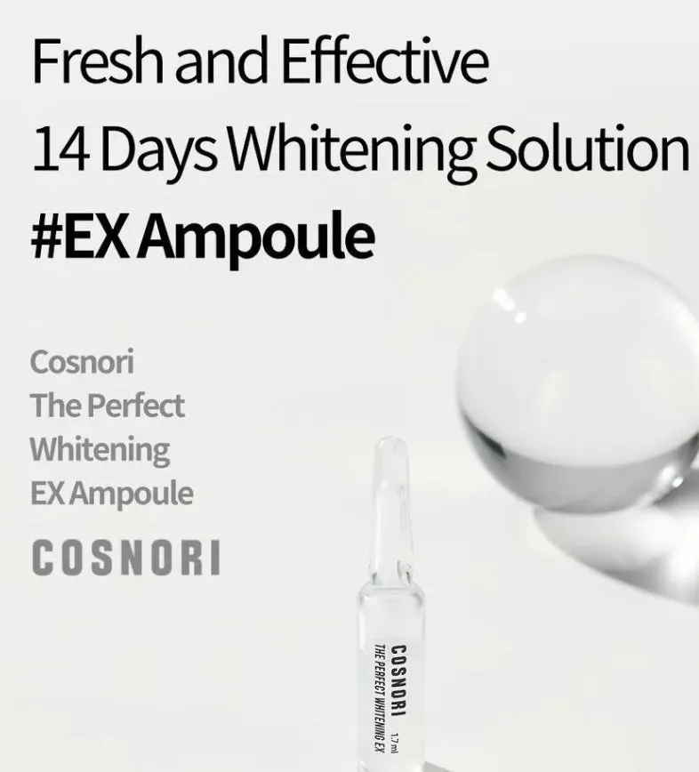 COSNORI The Perfect Whitening EX Ampoule Sets Facial Skincare Moisture Gifts brighten Niacinamide Melanin reducing hyperpigmenta