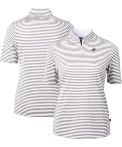 Cutter & Buck NCAA Montana State Bobcats DryTec Virtue Eco Pique Stripe Recycled Polo