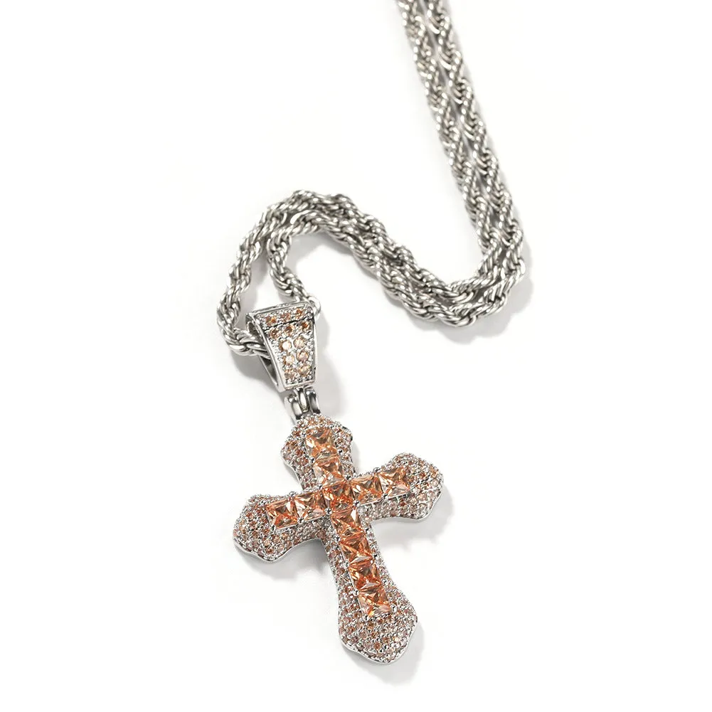 Cz Mini Cross Pendant