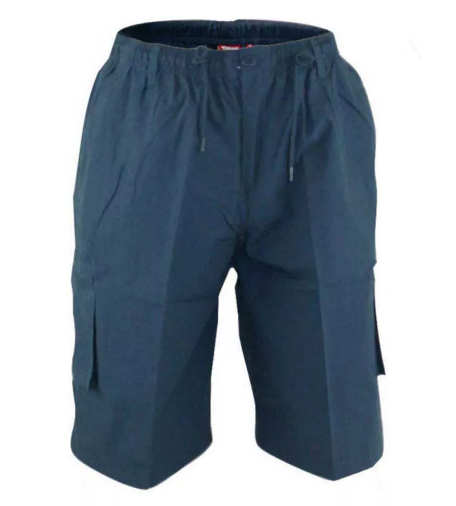 D555 Mens Navy Cargo Short With Shaped Leg Pockets (NICK)