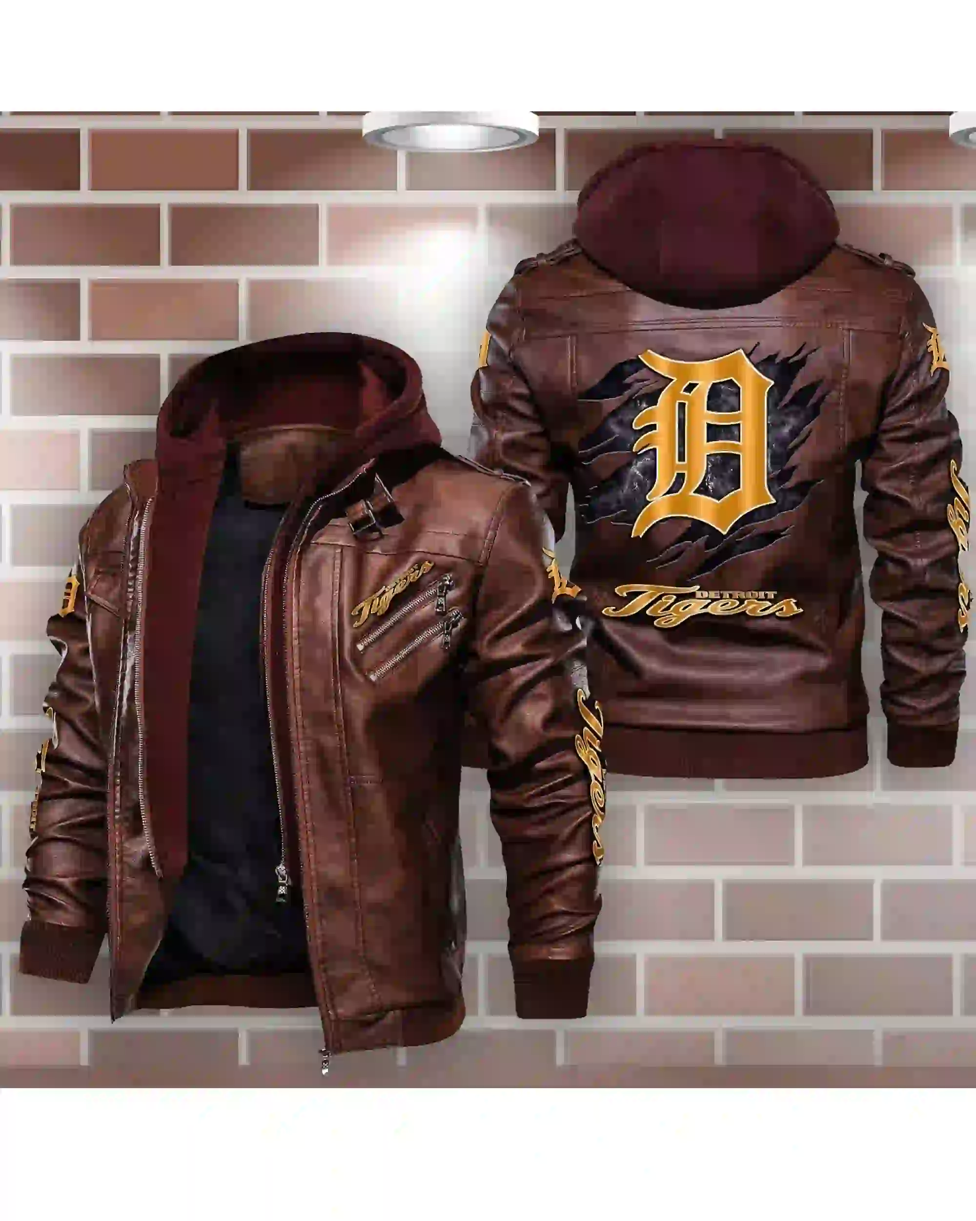 Detroit Tigers Leather Jacket - William Jacket