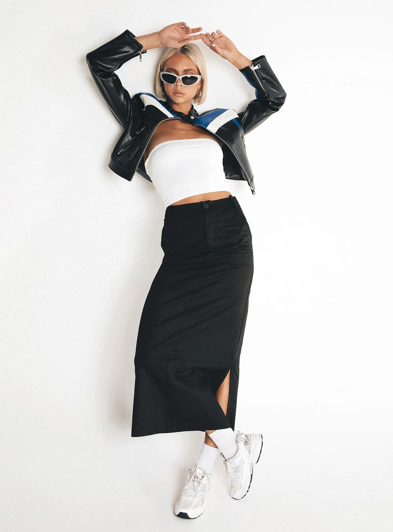 Devine Cargo Maxi Skirt Black