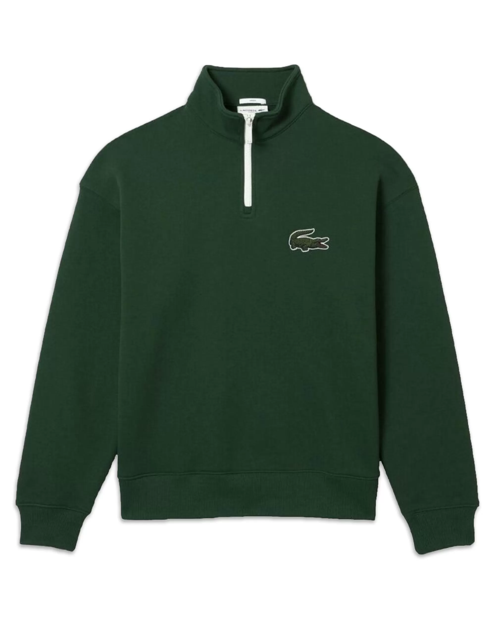 Felpa Mezza Zip Uomo Lacoste Verde