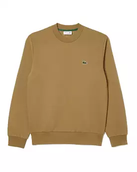 Felpa Uomo Girocollo Basic Logo Lacoste Marrone