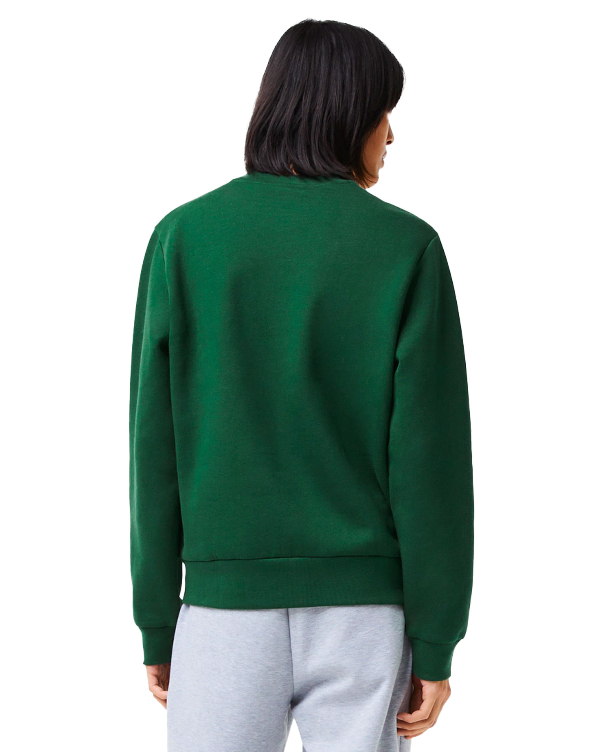 Felpa Uomo Lacoste Basic Logo Verde