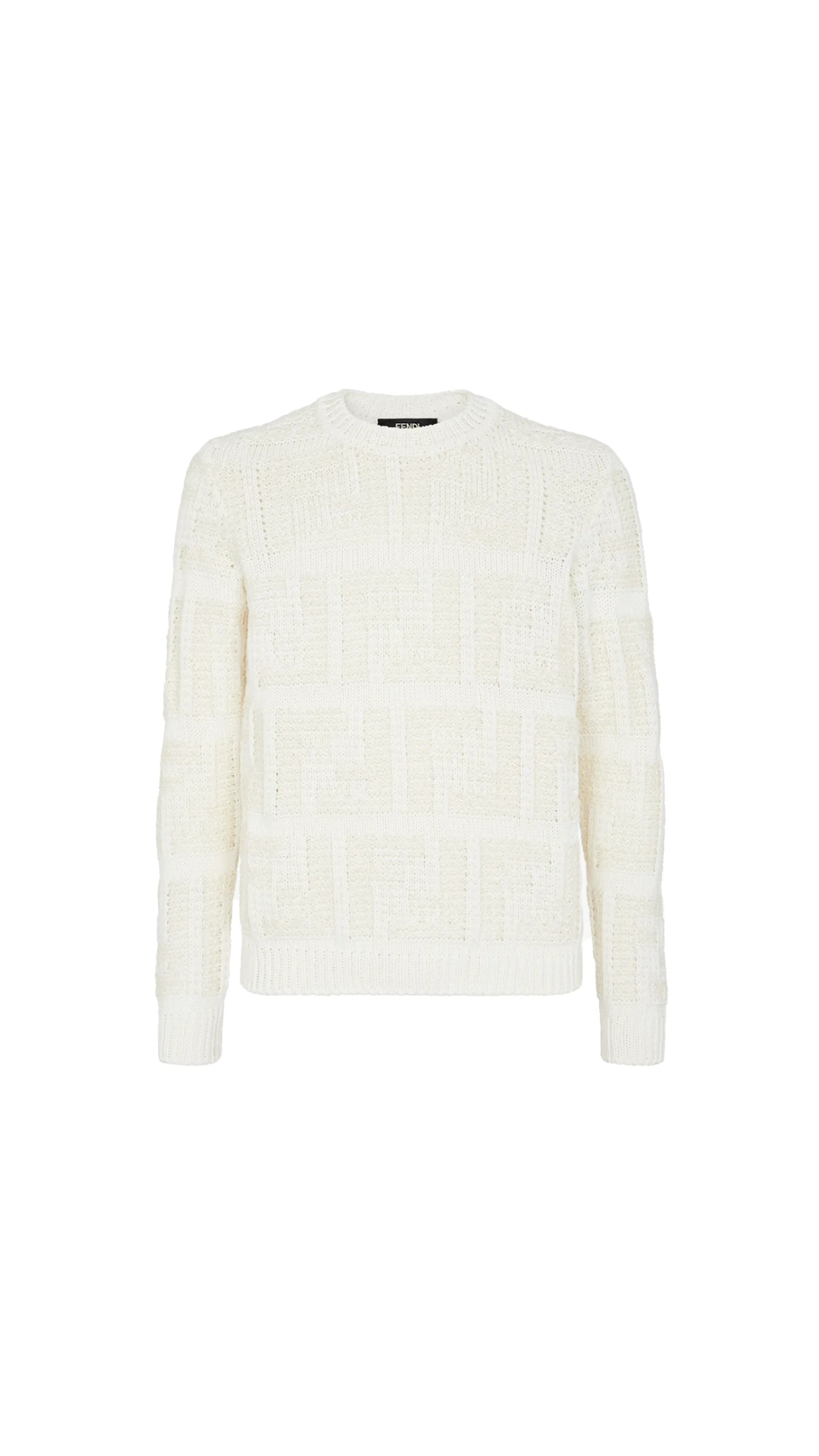 FF Cotton and Linen Jumper - White