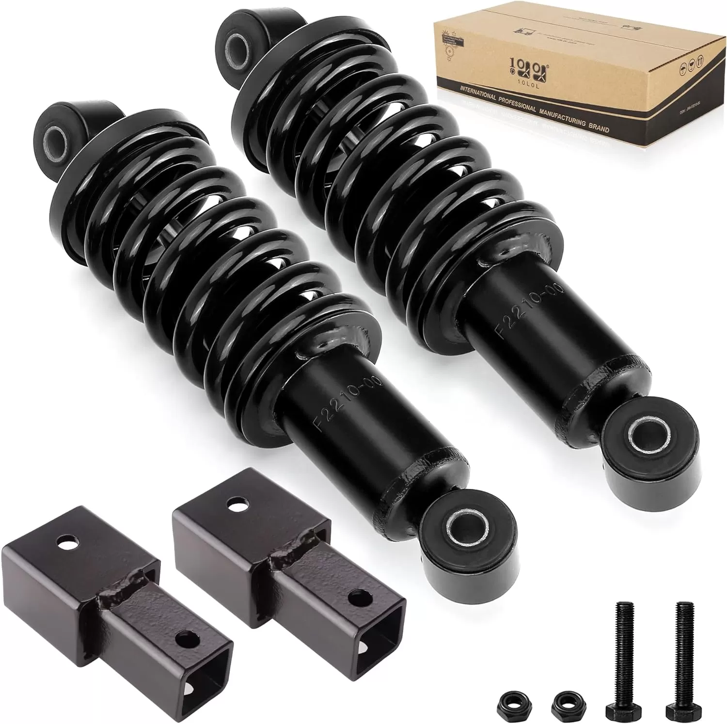 Golf Cart Lift Heavy Duty Rear Shocks Spring with Adapter for Yamaha - 10L0L