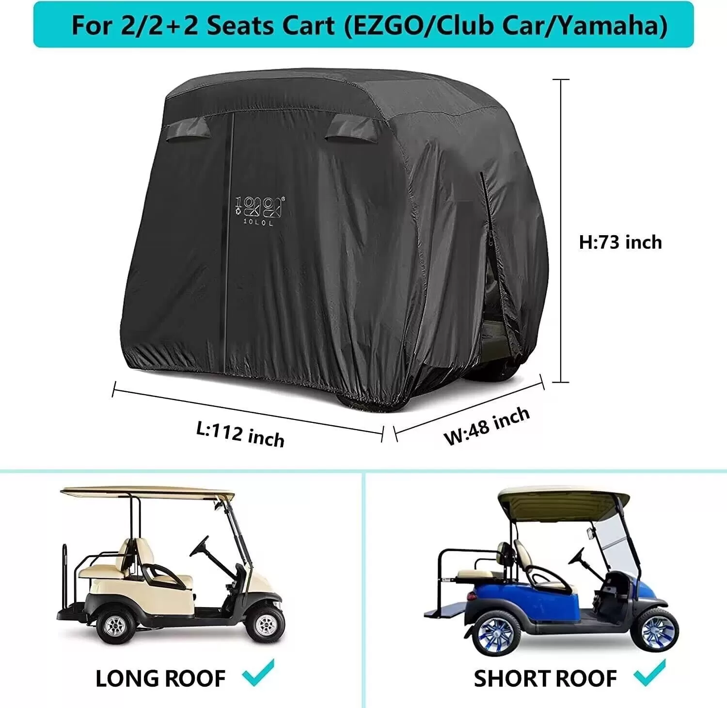 Golf Cart Rain Covers and Winter Covers for Club Car, EZGO and Yamaha - 10L0L