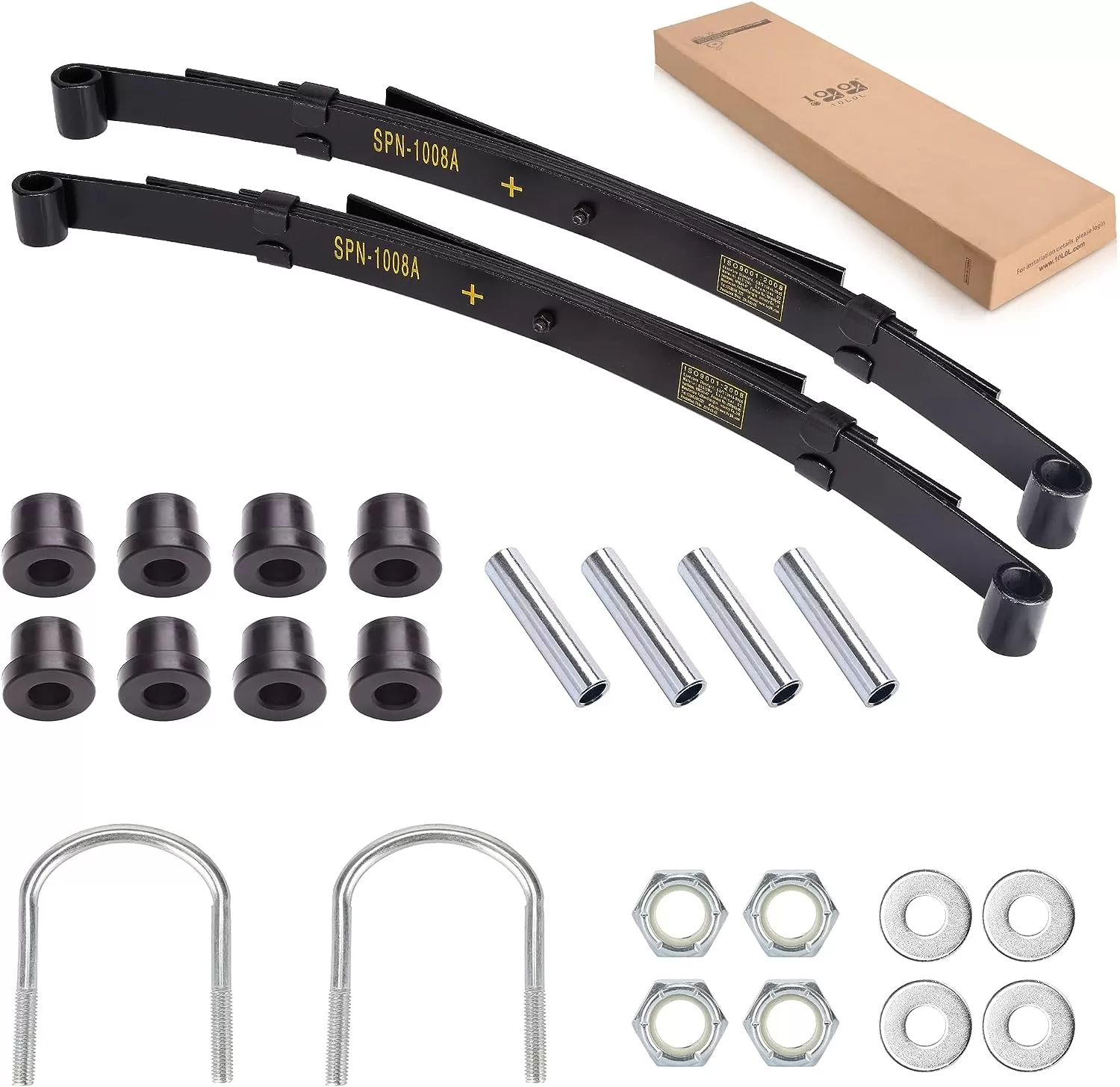 Golf Cart Rear Heavy Duty 4-Leaf Springs Kit for Club Car DS 1982-up - 10L0L