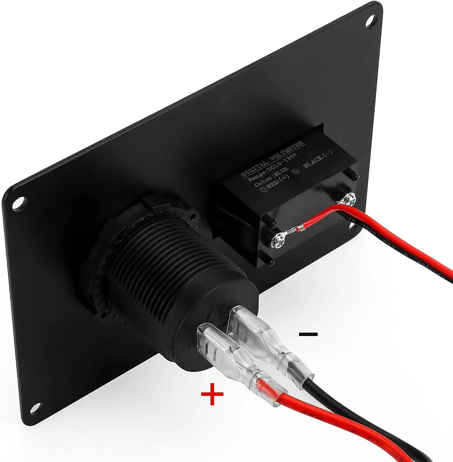 Golf Cart Volt Meter and USB Port 2-in-1 Panel with 3.0 Fast Charging - 10L0L