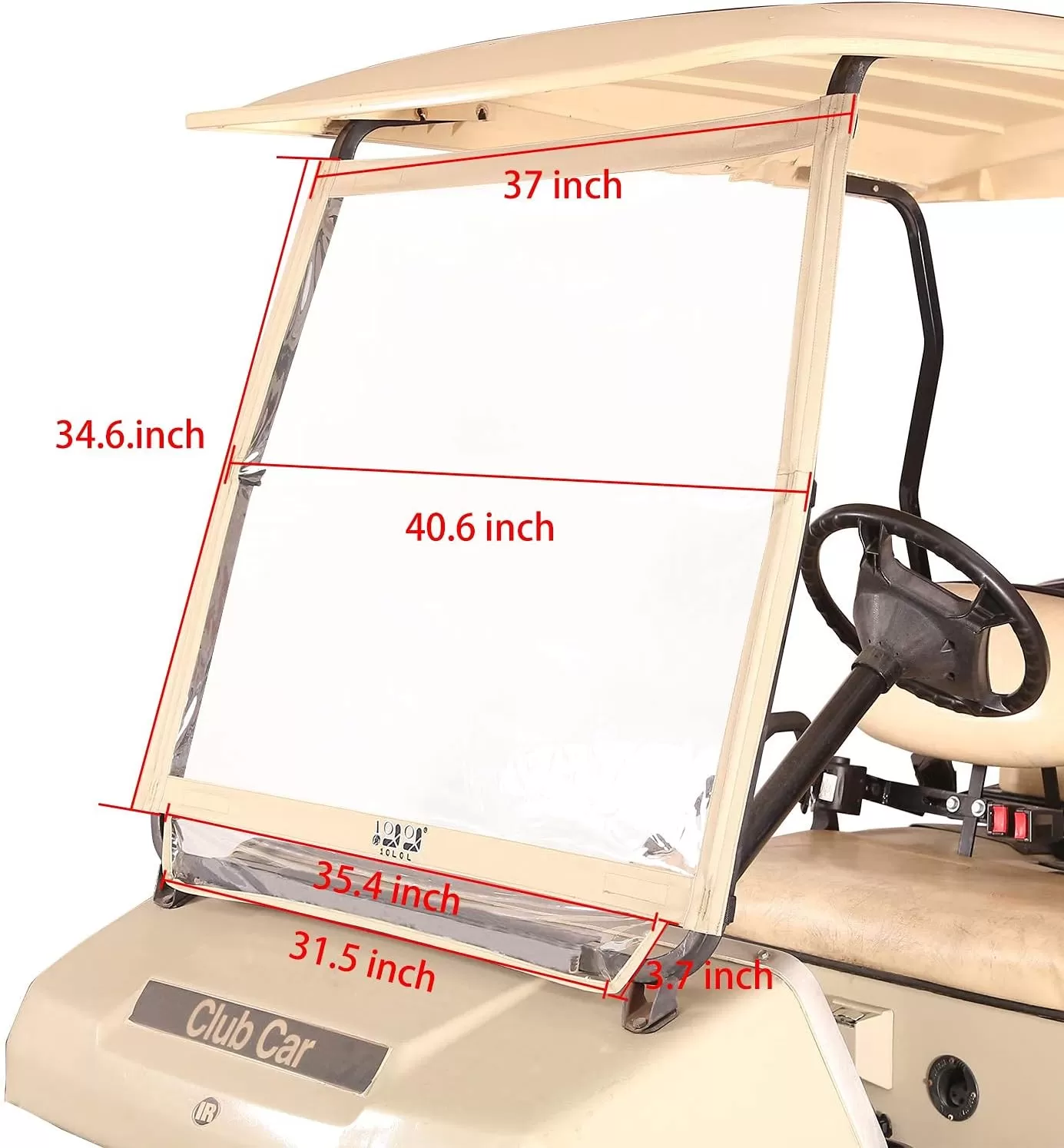 Golf Cart Windshield Fits Club Car DS Golf Cart Lightweight Foldable - 10L0L