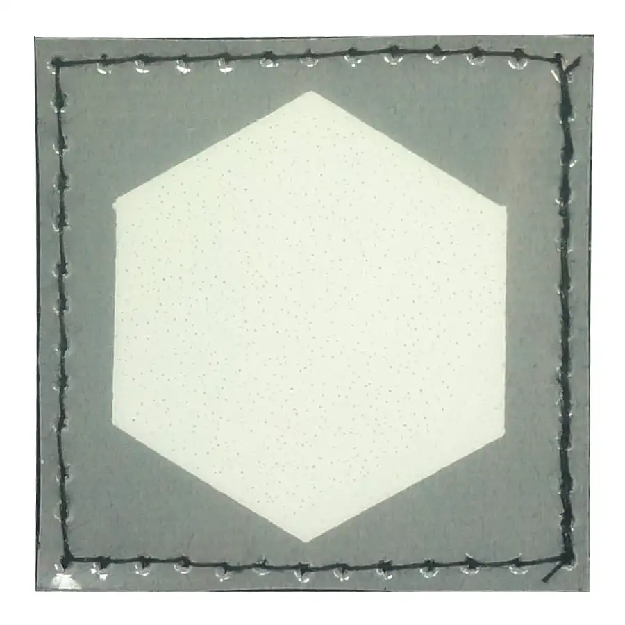 HEXAGON GITD PATCH - BLUE GLOW IN THE DARK