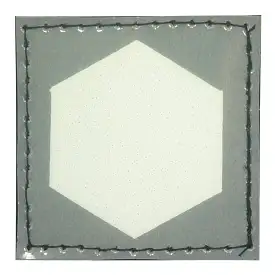 HEXAGON GITD PATCH - BLUE GLOW IN THE DARK