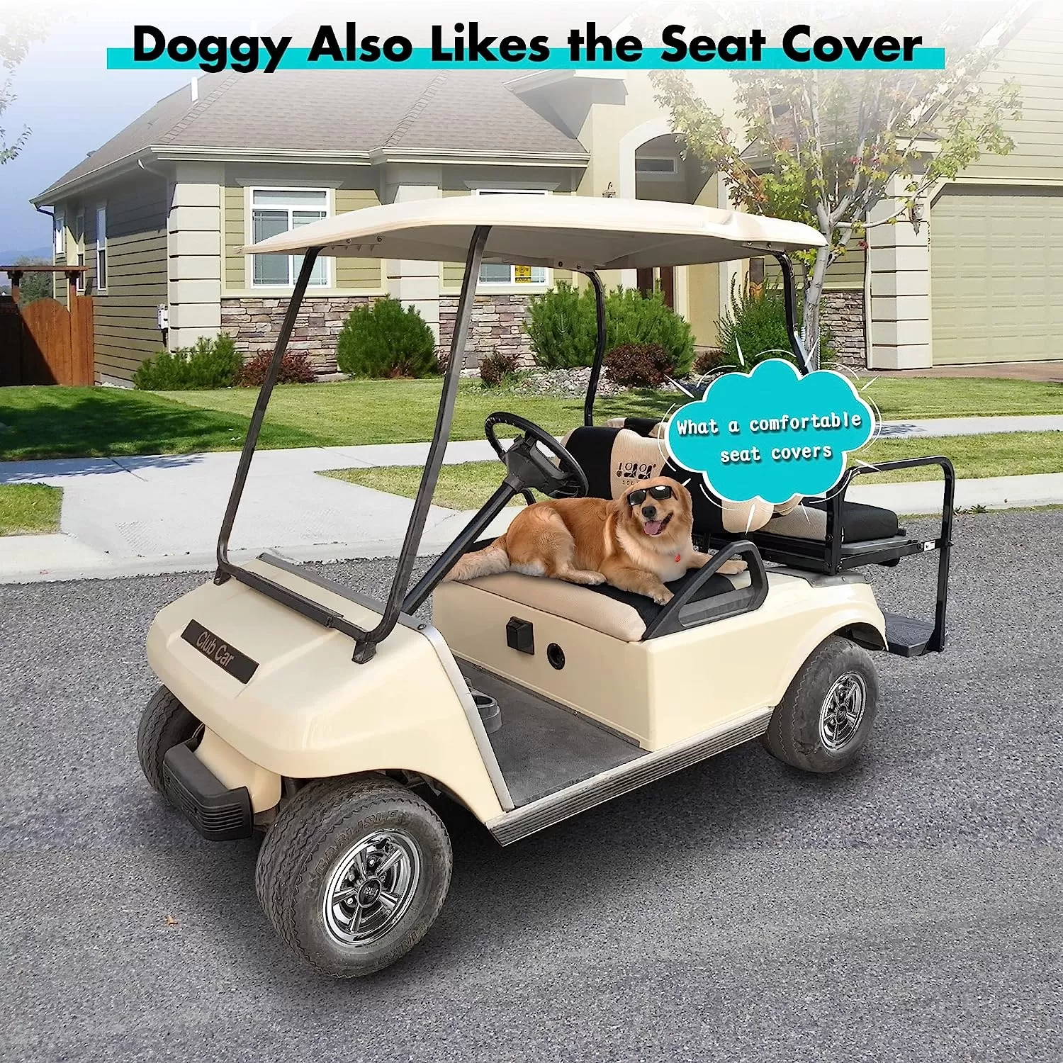 High-Quality and Comfortable Golf Cart Seat Cover for EZGO TXT Club Car DS  - 10L0L