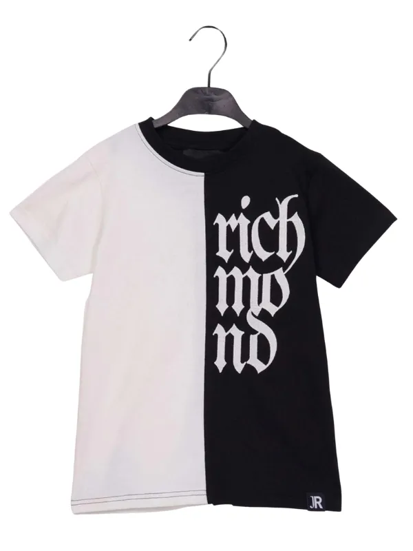 John Richmond T-Shirt Oreo Logo White-Black