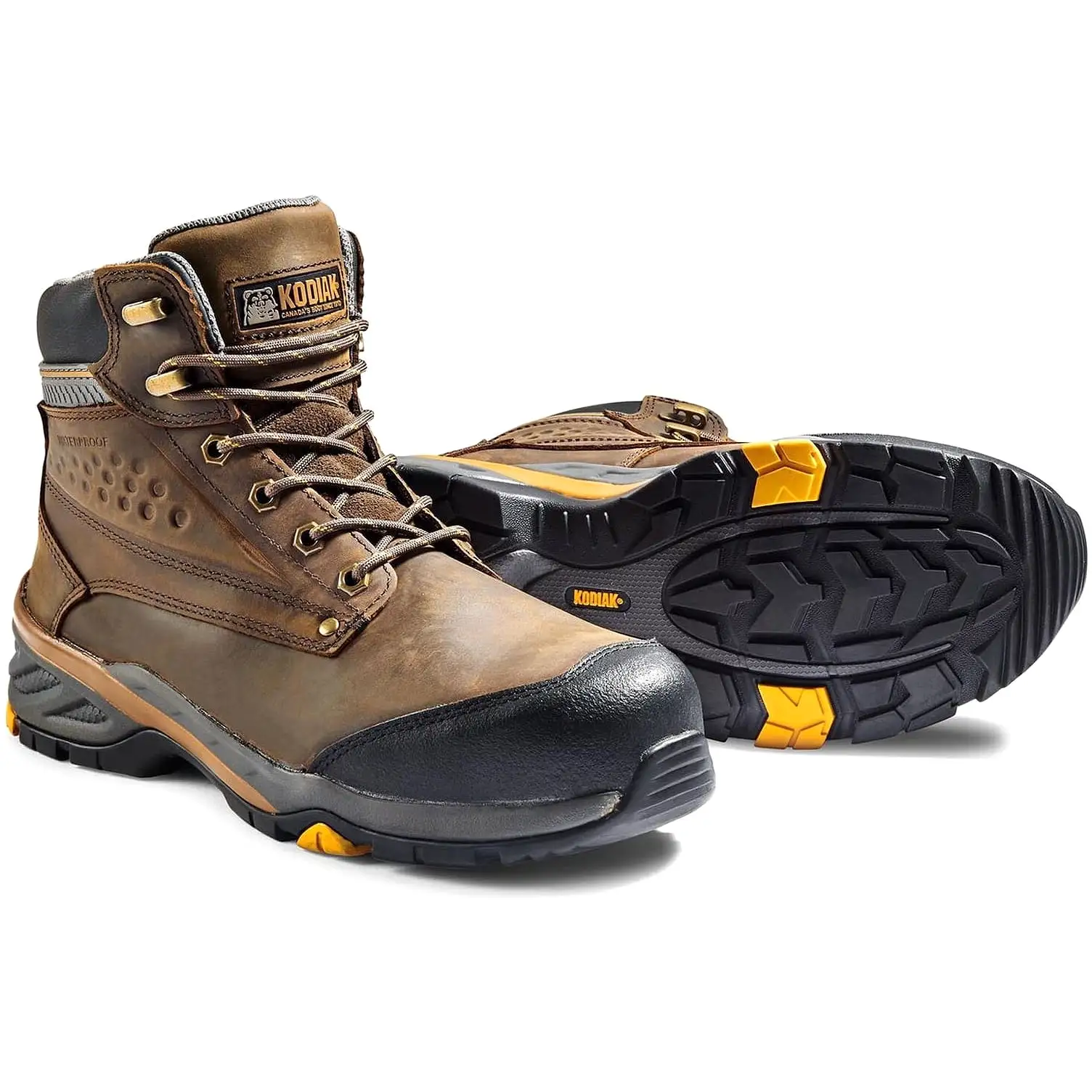 Kodiak Men's Crusade 6 Comp Toe WP Hiker Safety Work Boot -Brown- K4NKAD