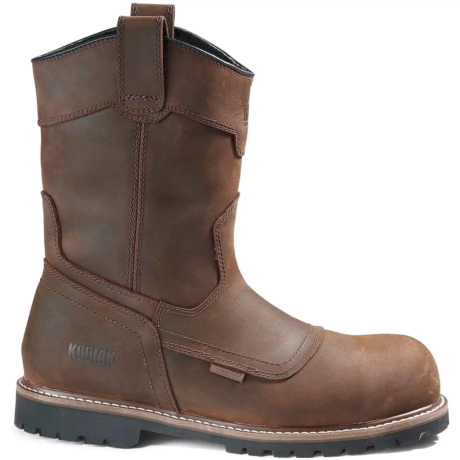 Kodiak Men's Mckinney Comp Toe WP Wellington Work Boot -Brown- 4TERDB