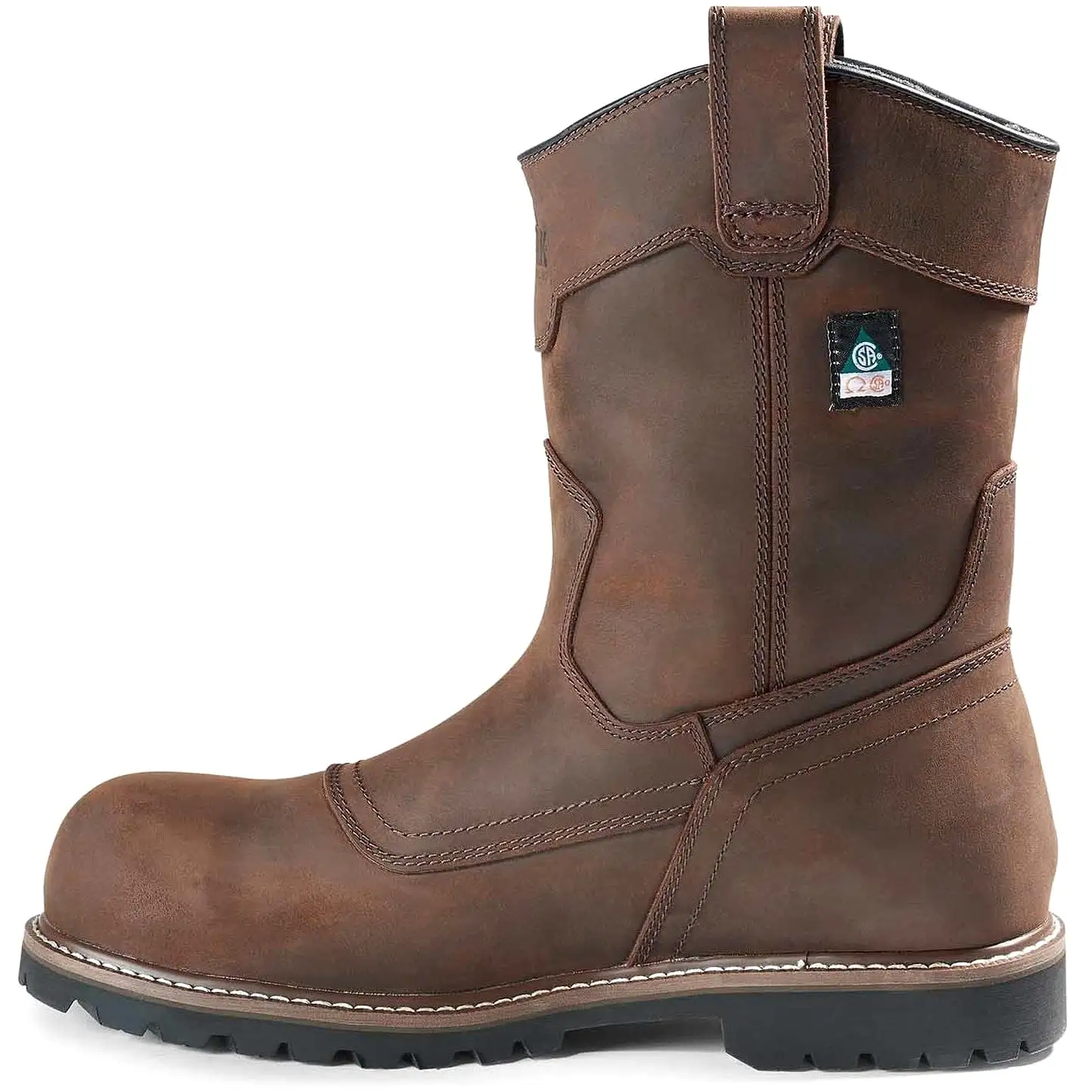 Kodiak Men's Mckinney Comp Toe WP Wellington Work Boot -Brown- 4TERDB