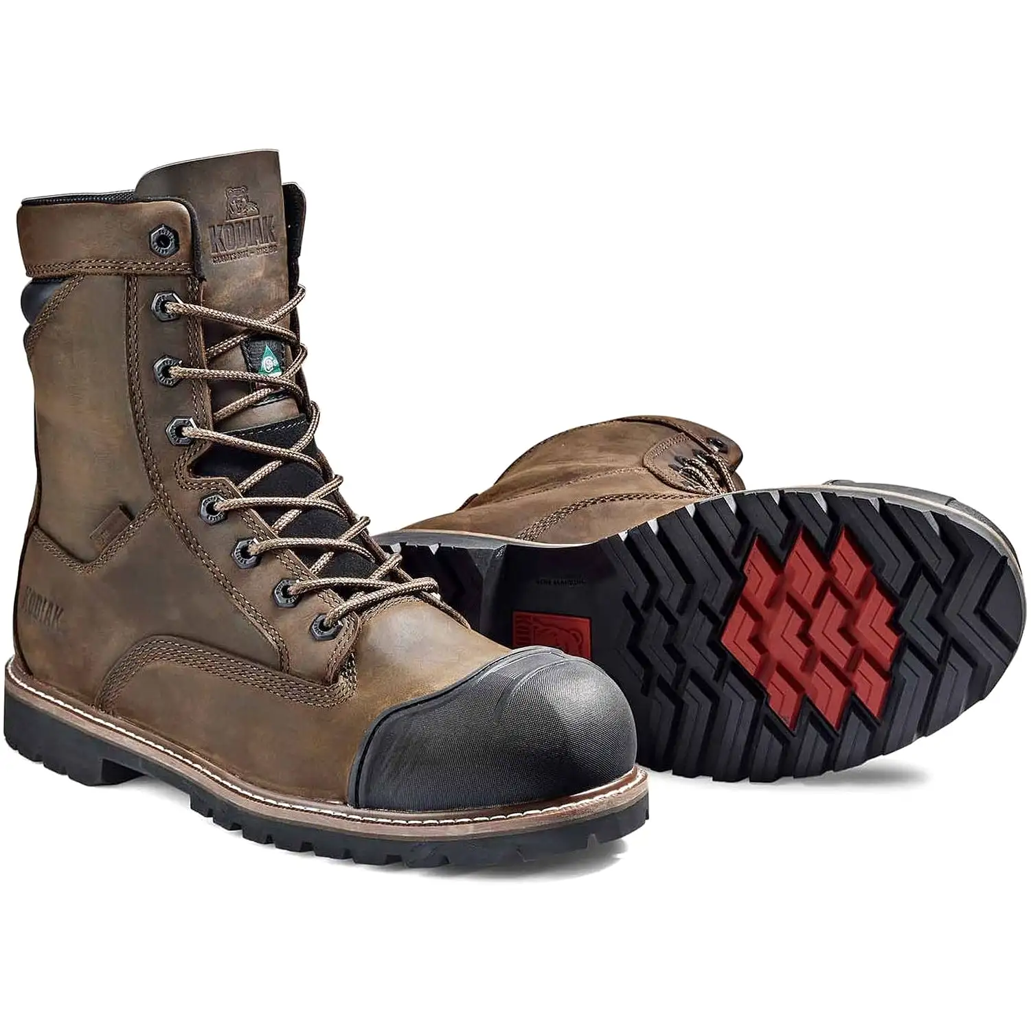 Kodiak Men's Mckinney M.U.T 8 Comp Toe WP Work Boot -Brown- 4TEPDB