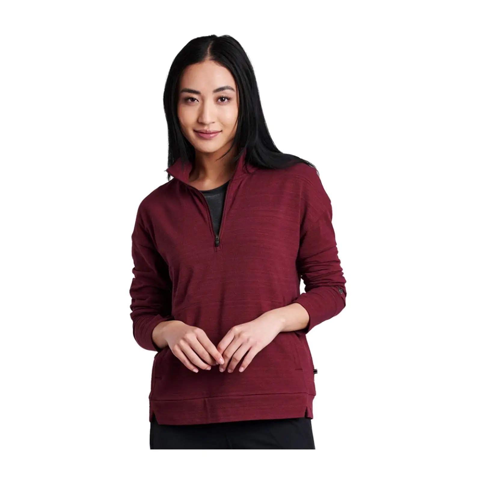 Kuhl Accel 1/2 Zip Long Sleeve Top (Women) - Zinfandel