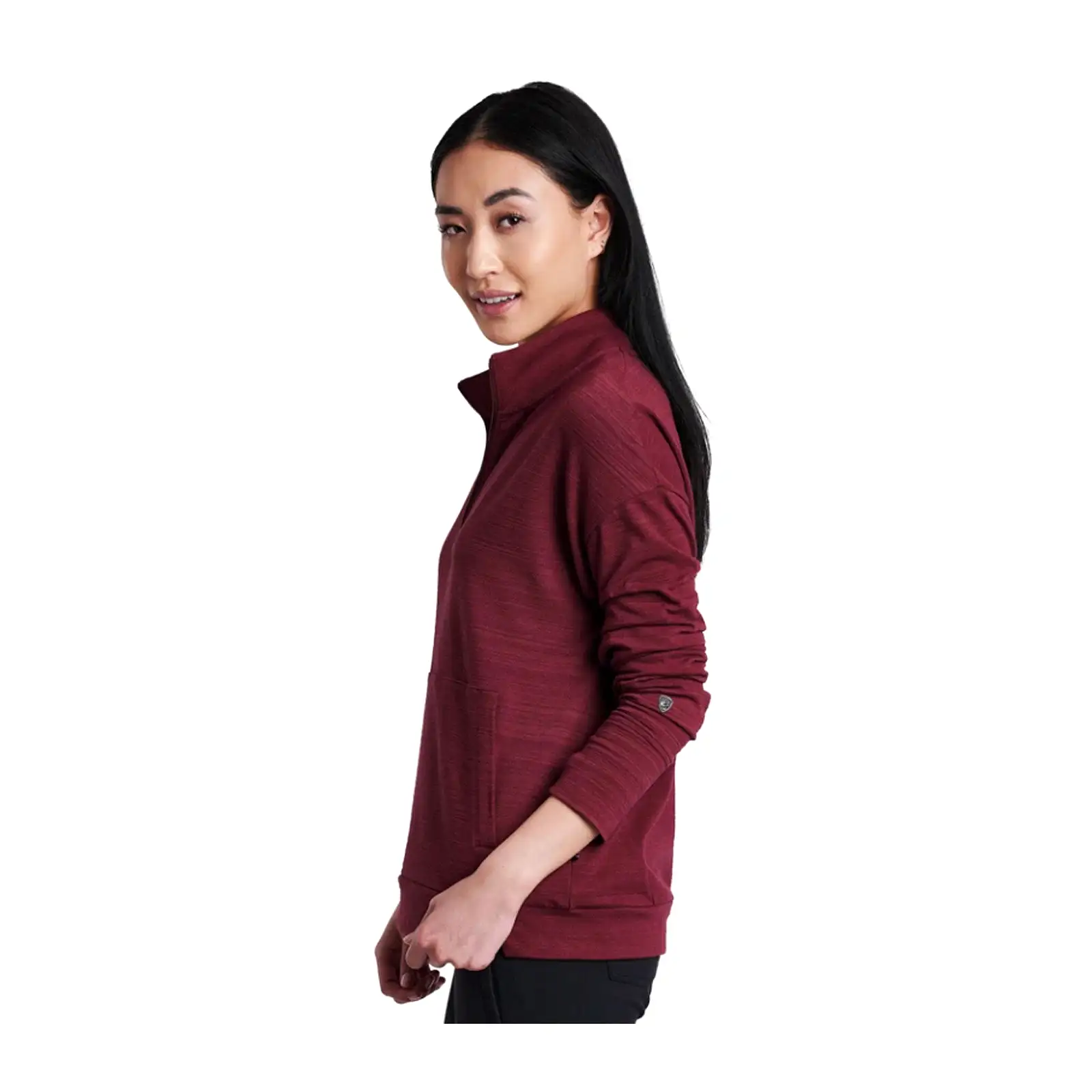 Kuhl Accel 1/2 Zip Long Sleeve Top (Women) - Zinfandel