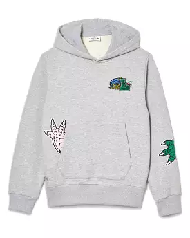 Lacoste Felpa Stampa effetto fumetto Holiday Grigio