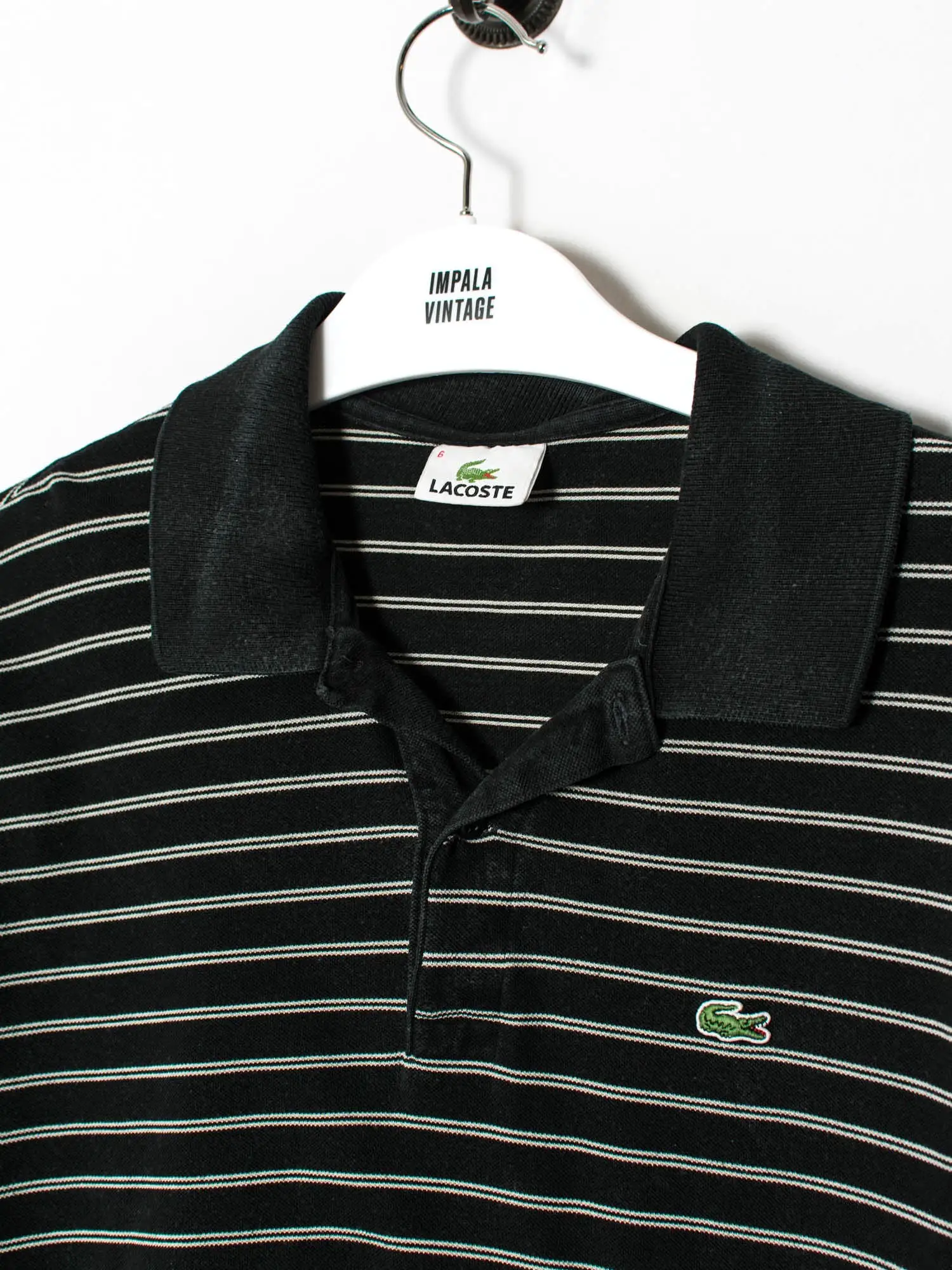 Lacoste Stripes Black Poloshirt