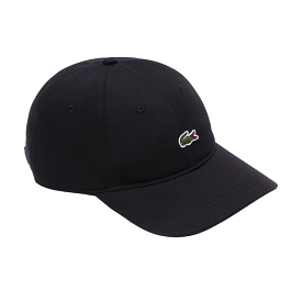 Lacoste Unisex Organic Cotton Twill Cap (Black)