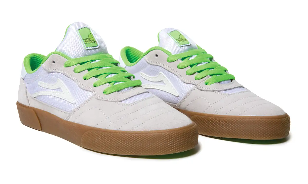 Lakai Cambridge White/UV Green Suede