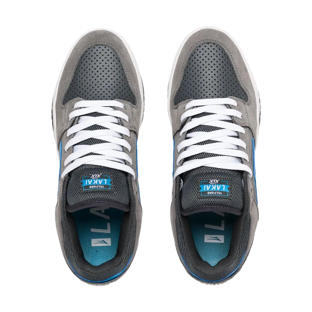 Lakai Telford Low Grey/Cyan Suede