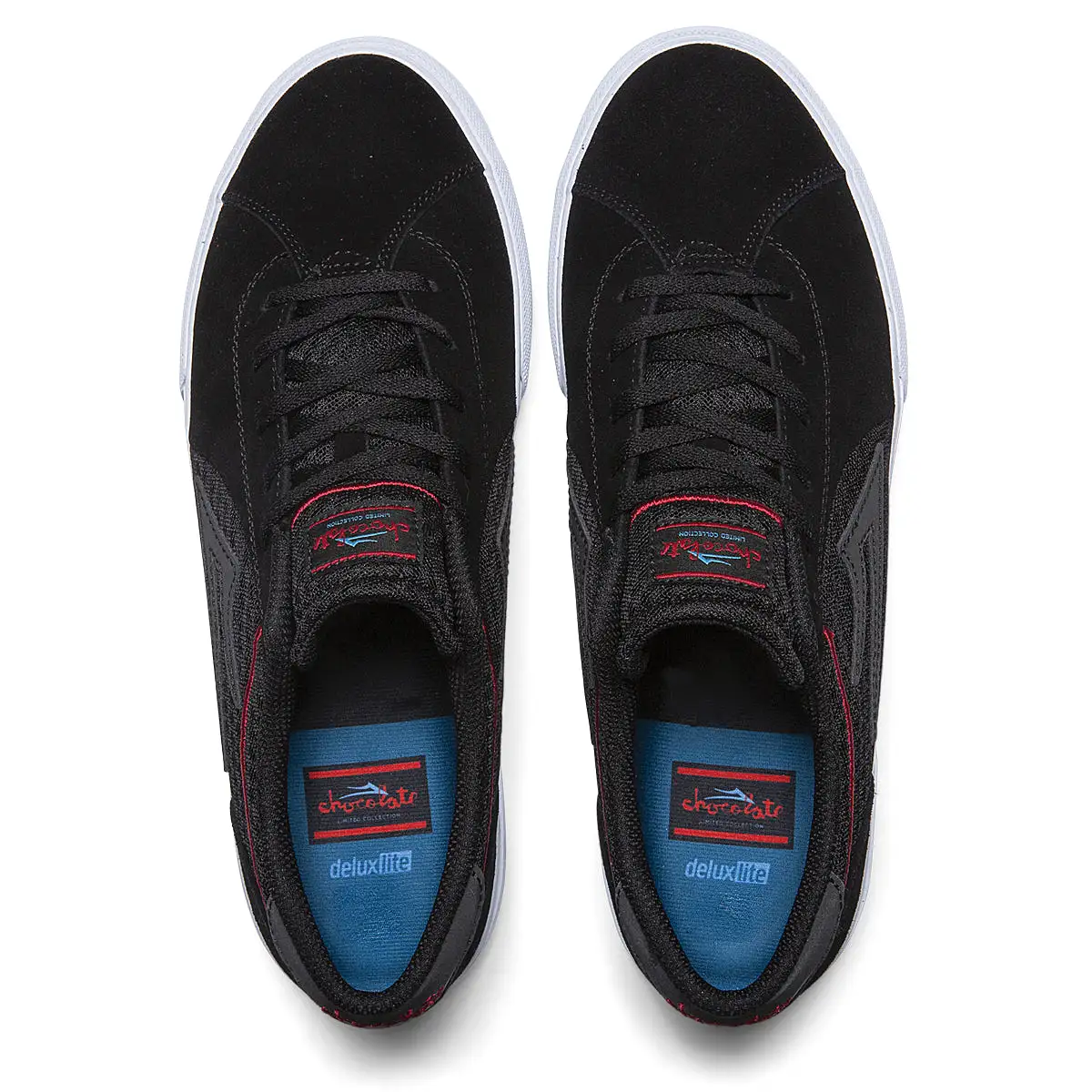 Lakai x Chocolate Flaco II Black/Red Suede