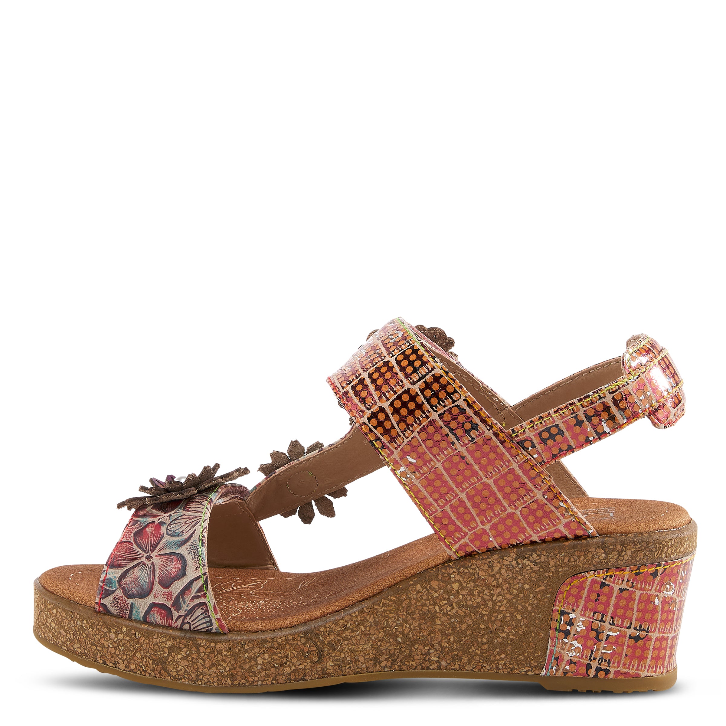 L'ARTISTE RADD-GEO BACK STRAP SANDALS