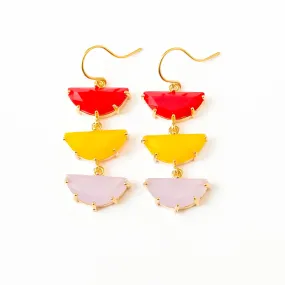 Long Colorful and Bright glass Earrings